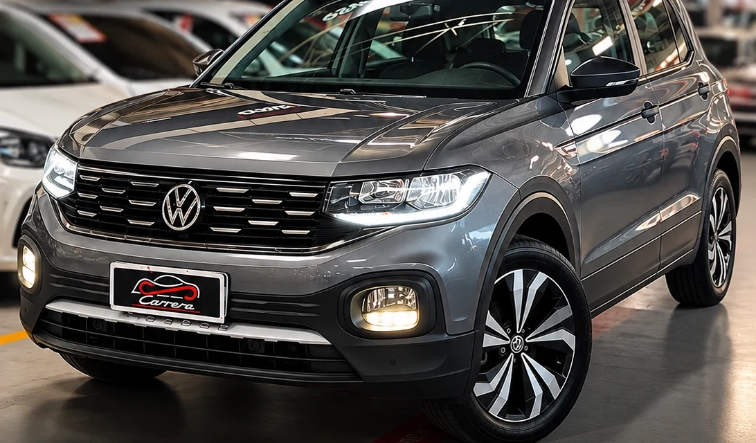 Volkswagen T-Cross cinza na Carrera
